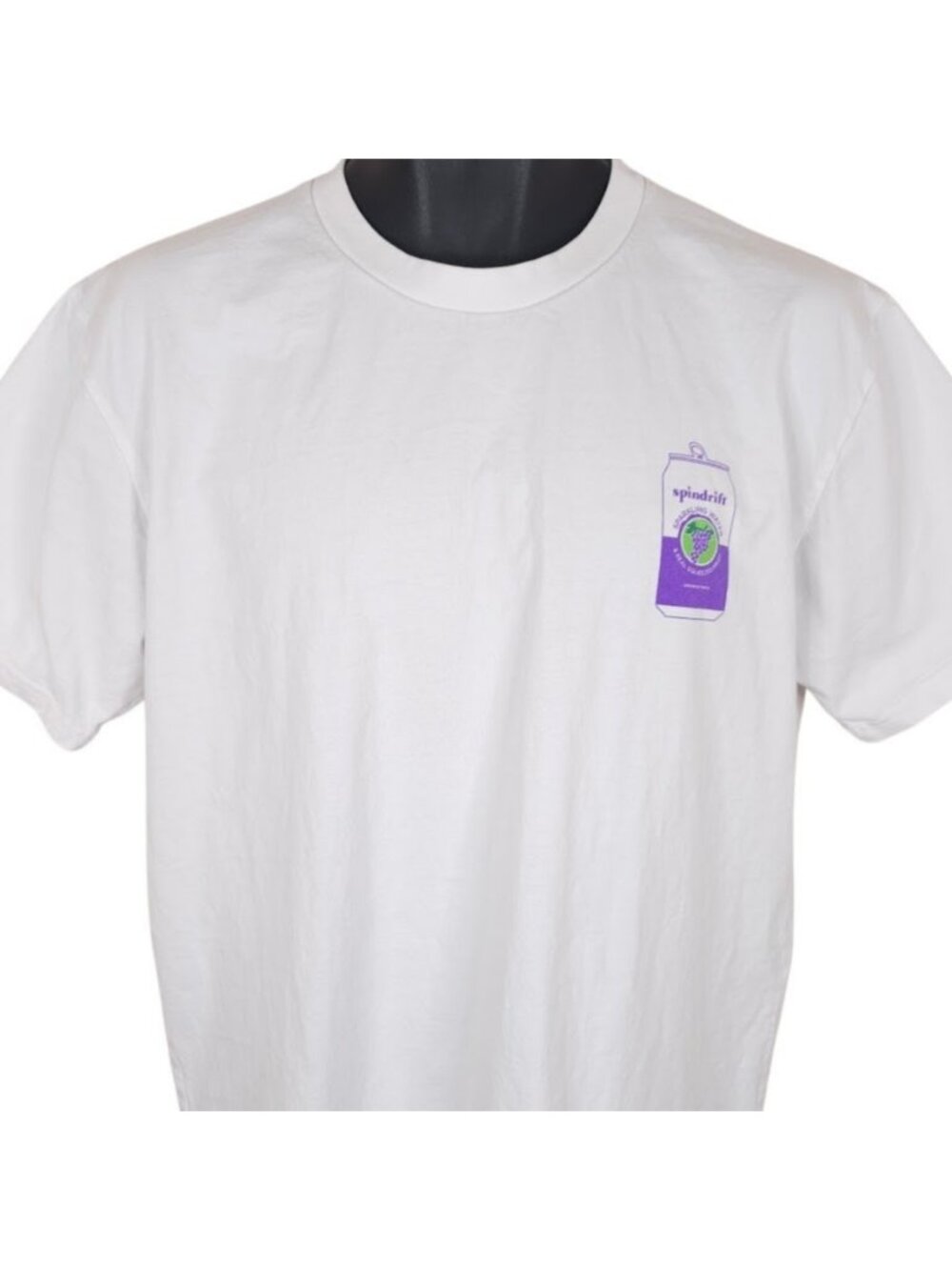 Spindrift Sparkling Water T Shirt Mens Size Large White Real Squeezed Fruit